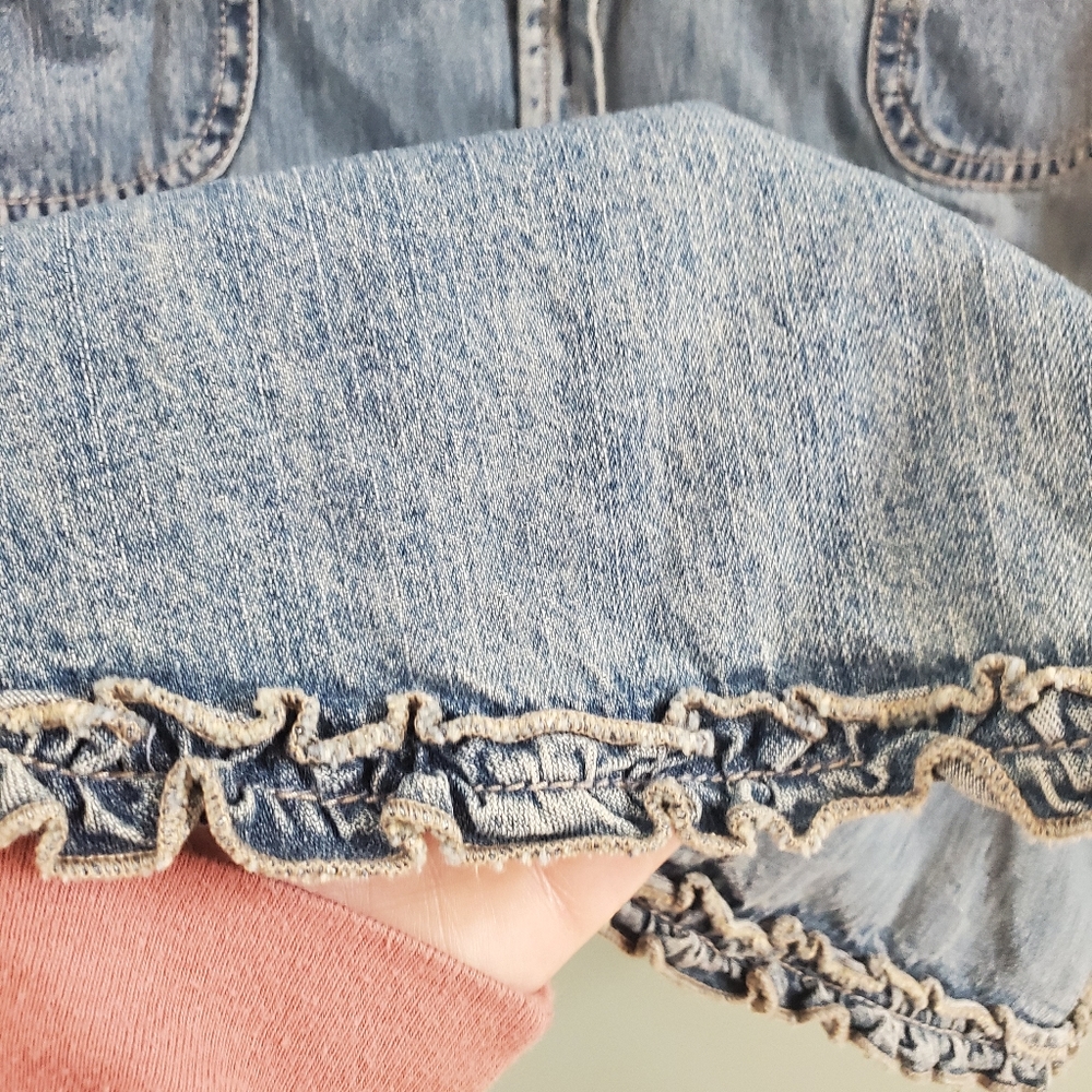 J.Jill Denim Out Of The Blue Button Down Medium - Picture 3 of 5